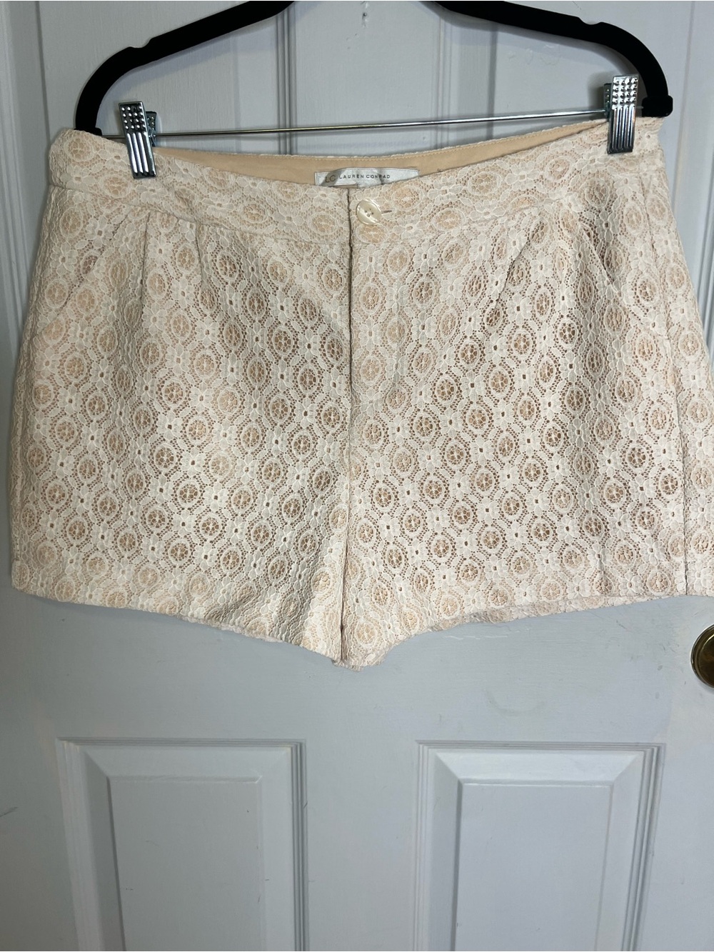 Lauren Conrad Lace Cream Shorts